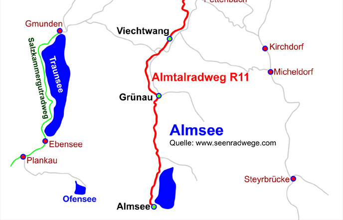 Almsee Radtouren Radwege Oberoesterreich