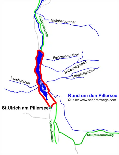 Pillerseetal-Radweg-Landkarte