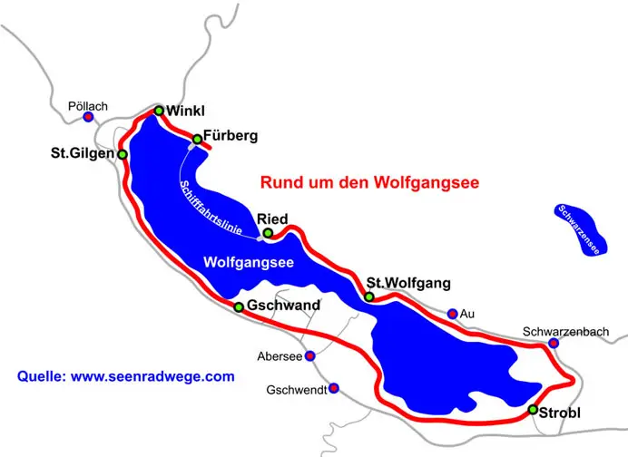 Wolfgangseeradweg-Salzkammergut