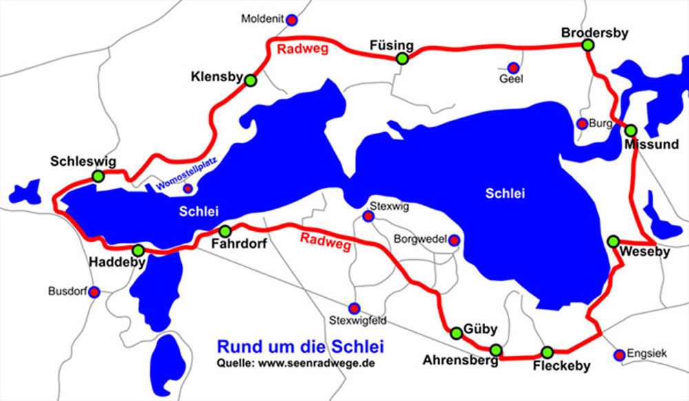 Radweg um die Schlei in Schleswig